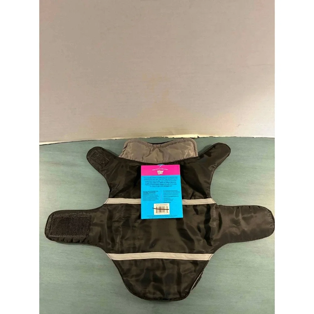 Woof Wear 3 in 1 Jacket Pet XS Black New Reflective Fleece Lined Vest